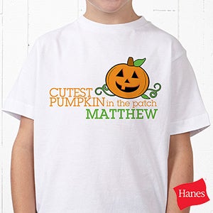 Cutest Pumpkin In The Patch Personalized Hanes® Youth T-Shirt