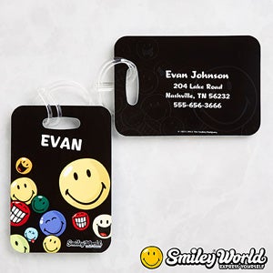 Personalized Smiley Face Luggage Tags