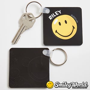 Personalized Smiley Face Key Ring