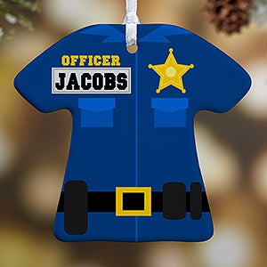 1-Sided Police Uniform Personalized Ornament