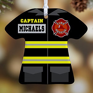 1-Sided Firefighter Uniform Personalized Ornament