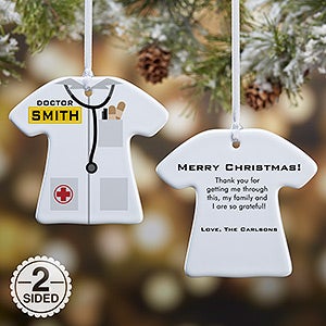 2-Sided Medical Uniform Personalized Ornament