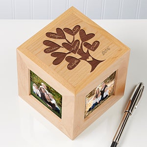 Leaves Of Love Personalized Photo Cube