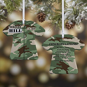 Personalized Military Christmas Ornaments - Army - 2-Sided