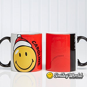 Personalized Kids Christmas Mugs   Smiley Face