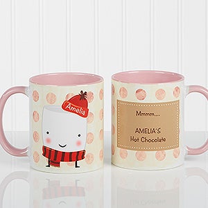 Marshmallow Personalized Mug 11 oz.- Pink