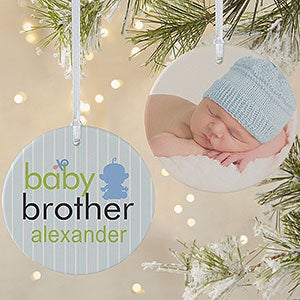 Big Brother/Big Sister - Baby Brother/Baby Sister Photo Ornaments