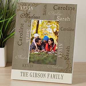 Our Loving Family Personalized 4x6 Photo Tabletop Frame - Horizontal