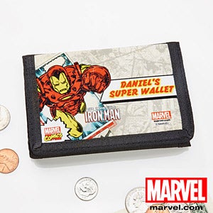 Personalized Marvel Comics Wallets   Spiderman, Wolverine, Iron Man, Hulk