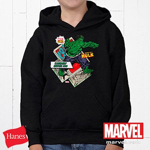 Kids Personalized Comics Superhero Black Sweatshirts   Wolverine, Hulk, Captain