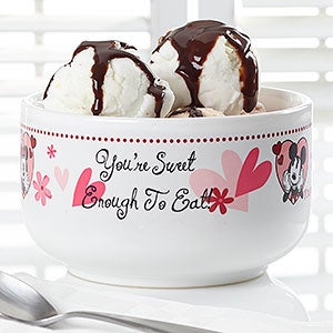 Personalized Mickey Mouse & Minnie Mouse Bowls - You're Sweet