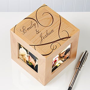 Personalized Picture Frame Cubes   Couple In Love