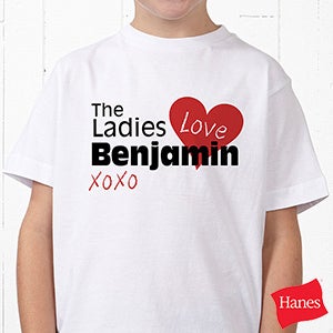 The Ladies Love Me Personalized Hanes® Youth T-Shirt