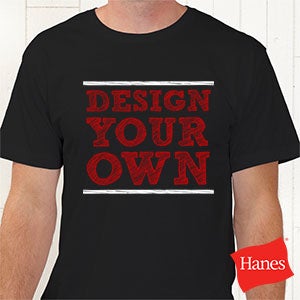 Design Your Own Hanes® Adult T-Shirt- Black