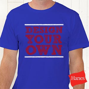 Design Your Own Hanes® Adult T-Shirt- Royal Blue