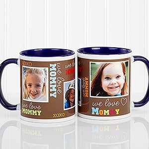 Loving You Personalized Photo Coffee Mug 11oz.- Blue