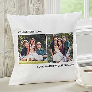 Picture Perfect Personalized 14 Photo Pillow - Two Photo