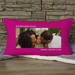 Personalized Photo Lumbar Throw Pillow