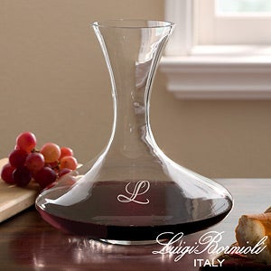 Personalized Captains Wine Decanter with Engraved Monogram   Luigi Bormioli