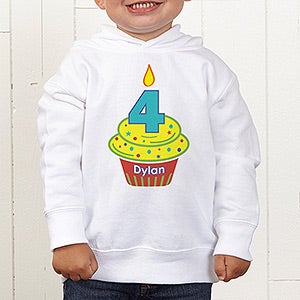 Personalized Birthday Sweatshirts for Toddlers   Birthday Cupcake