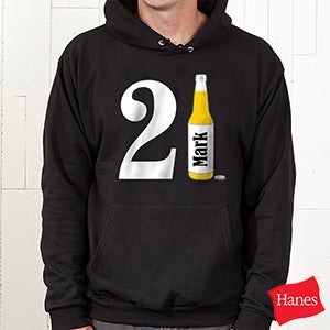 Personalized Birthday Sweatshirts   21st Birthday Beer