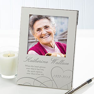 Personalized Silver Memorial Picture Frame - Remembering