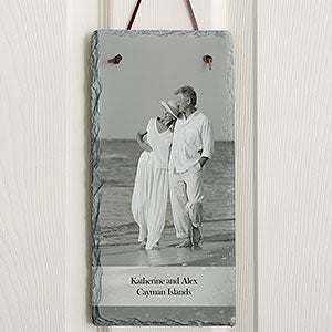 Personalized Photo Slate Wall Plaque - Vertical