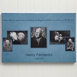 Custom 5 Photo Memorial Collage 20x30 Wonderful Life