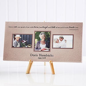 Personalized Memorial Photo Canvas - Wonderful Life - 3 Photos