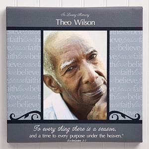 Personalized Memorial Photo Canvas Art - In God