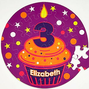 Kids Personalized Birthday Puzzles   Birthday Cupcake