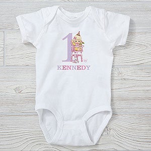 Personalized Baby's First Birthday Bodysuit - Precious Moments - Infant 18 Months - White