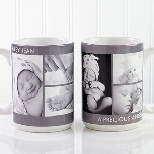 Large Personalized Photo Coffee Mugs - Picture Perfect 6 Photo Collage