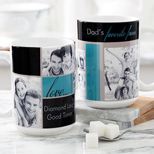 Photo Personalized Large Coffee Mugs - Favorite Faces