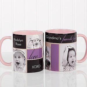 My Favorite Faces Photo Coffee Mug 11oz.- Pink