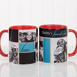 My Favorite Faces Photo  Coffee Mug 11oz.- Red