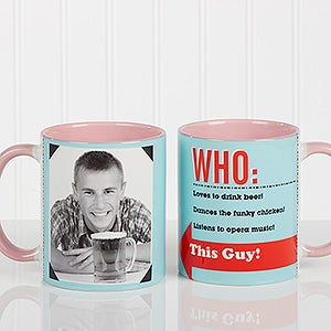 Who Loves You? Personalized Coffee Mug 11 oz.- Pink