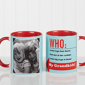 Who Loves You? Personalized Coffee Mug 11 oz.- Red