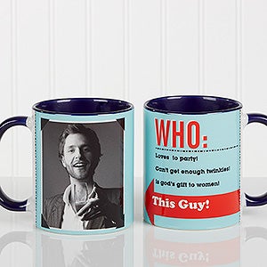 Who Loves You? Personalized Coffee Mug 11 oz.- Blue