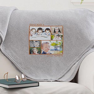 Photo Collage Personalized Blankets   5 Pictures