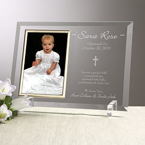 Engraved Christening Picture Frames - Christened With Faith