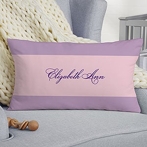 Custom Baby Girl Name Personalized Lumbar Pillow