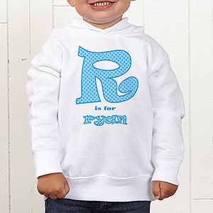 Alphabet Name Personalized Toddler Hooded Sweatshirt