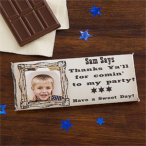 Personalized Candy Bar Wrappers   Wanted Cowboy