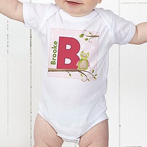 Personalized Baby Girl Bodysuits   Owl About You