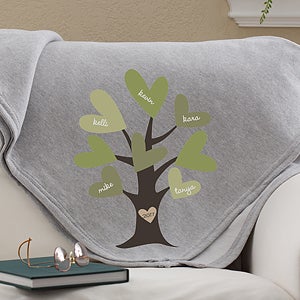 Leaves of Love Personalized Sweatshirt Blanket