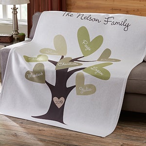 Leaves of Love Personalized 50x60 Sweatshirt Blanket