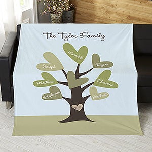 Leaves of Love Personalized 50x60 Fleece Blanket