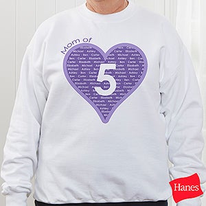 Mommy Of Personalized White Sweatshirt