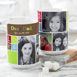 Large Personalized Picture Collage Coffee Mugs - Photo Fun